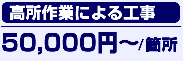 高所作業による工事50,000円装飾用